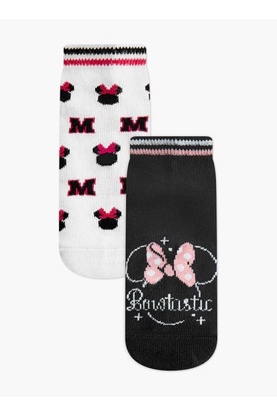 Disney Minnie Mouse Print Ankle Length Socks - Set of 3