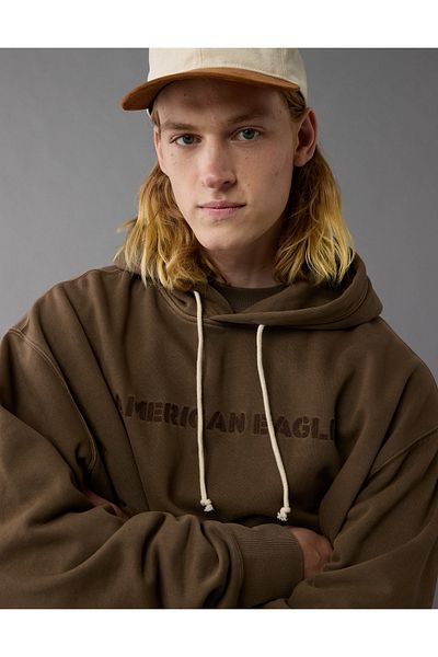 AMERICAN EAGLE AE Logo Graphic Pullover Hoodie