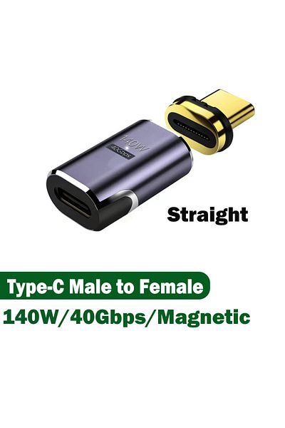 BSN محول USB 4.0 Thunderbolt 3 المغناطيسي بقوة 140 واط وسعة 40 جيجابايت من USB C إلى Type C بسرعة 40 جيجابايت في الثانية وشحن سريع بقوة 140 واط و100 واط
