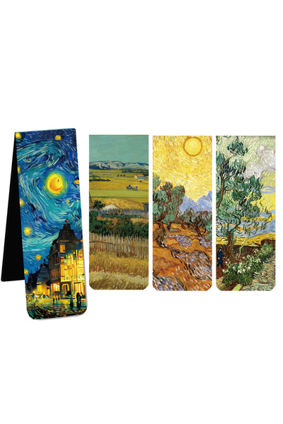 Choice Van Gogh 2 2.5Inch 4PCS Bookmarks with Magnet Book Markers Page Clip f...