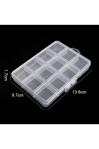 Choice صندوق تخزين شفاف مكون من 12 شبكة، صندوق منظم بلاستيكي شفاف لتخزين الأق...