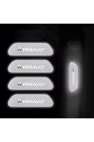 Choice ملصق عاكس للسيارة باللون الأبيض مكون من 4 قطع، لافتة تحذيرية للسلامة ا...