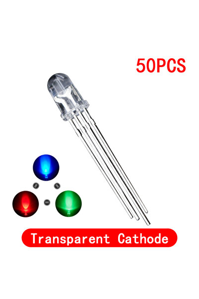 Choice1 Transparents Cathode 50PCS 5mm full-color LED RGB red/green/blue Comm...