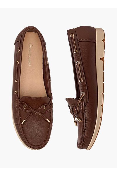 Le Confort Textured Bow Accent Slip-On Loafers