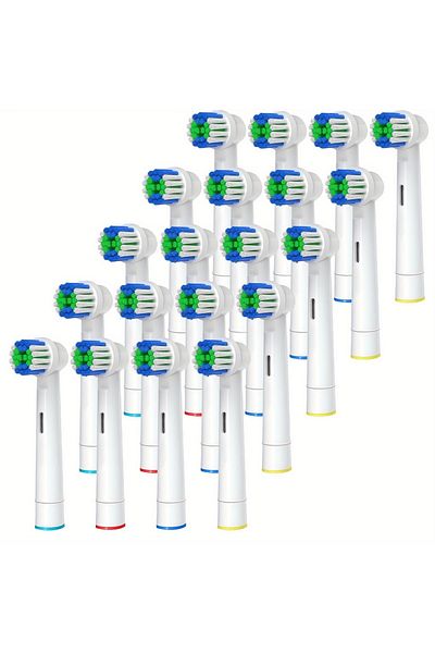 Choice4 Standard 20pcs 4/12/20 Pcs Replacement Toothbrush Heads Compatible with Oral-B Braun Professional El