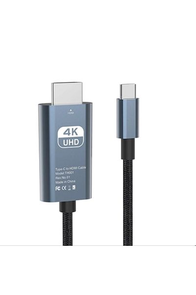 Vikefon Braided Cable Type C to HDMI-Compatible Adapter 4K 60Hz Type C Cable HDTV Converter Cable for iPhone