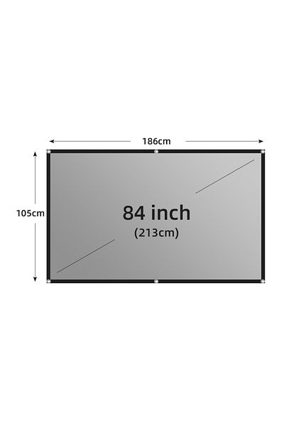 LEJIADA 84 inch LEJIADA Projector Screen 60-133 Inch Metal Grey Anti-Light 16:9 Portable Black Border With H