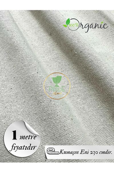 Perdeplus Cotton, Washed Buldan Linen Fabric 1 Meter / Width 230 cm