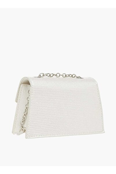 Celeste Celeste Bow Embellished Crossbody Bag with Chain Strap and Button Closure