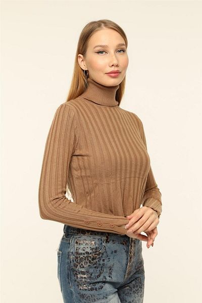 HomeStore KazakStrickpullover mit Fischerkragen