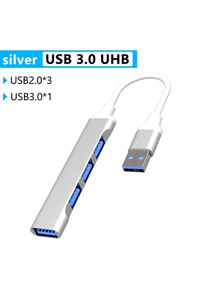 Choice موزع USB 3.0 فضي USB C 3.0 من النوع C 3.1 3/4 منفذ محول موزع متعدد Otg USB لأجهزة Macbook Pro 13 1