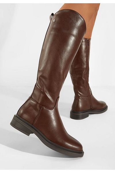 B T Shoes Cizme cu toc mic maro Braga