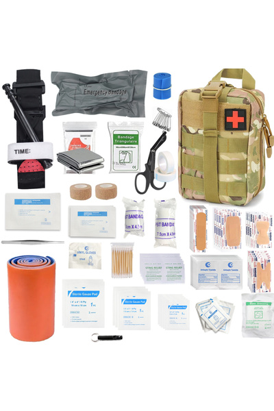 Choice khaki 156 pcs 30 in 1 Home Outdoor Travel First Aid Kit, Camping, Boat...