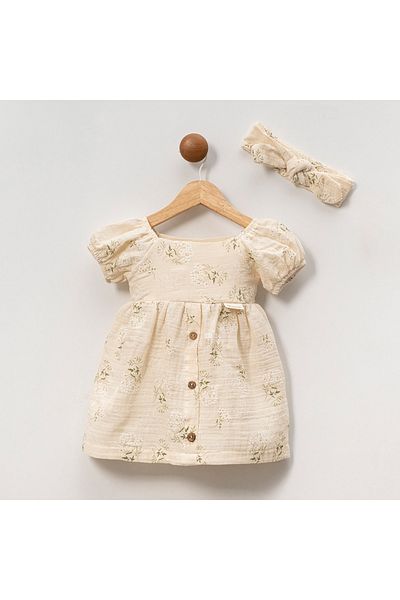 DIDuStore Girl's 6-9-12-18 Months Daisy Patterned Dress