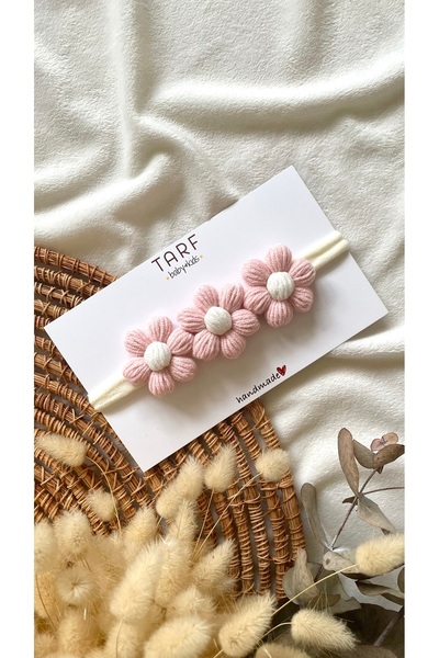 TARF Örgü Papatya Bebek Bandanası