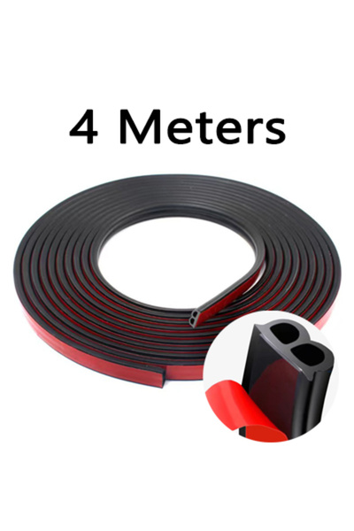 Choice 4 Meters Car Door Seal Strips Sticker Weatherstrip Rubber B Shape Door Seals Sound Insulation Auto D