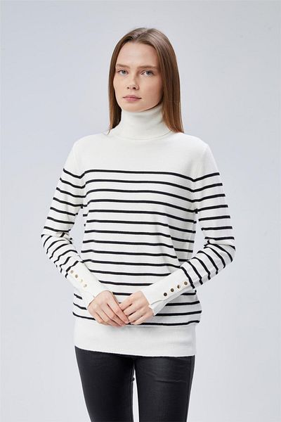 HomeStore KazakGestreifter Fischerstrickpullover
