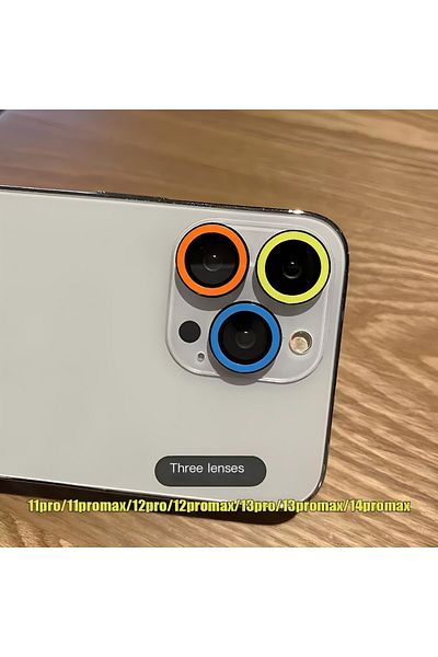 Choice Tempered glass 15proMax(3pcs orange green blue Luminous Ceramic Camera Protector Film For iPhone 11