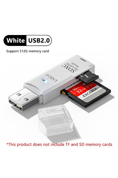 Choice Usb 2.0 White Nnbili 1-2pcs Card Reader Usb3.0/2.0 To Sd Tf Memory Adapter High Speed Tf Memory 2 In
