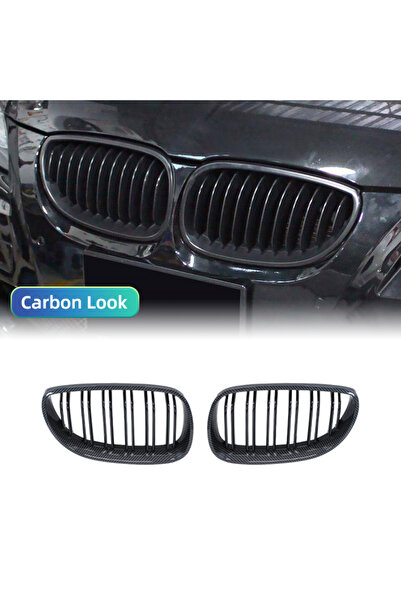 Choice1 شبكة أمامية مزدوجة من الكربون لسيارات BMW E60 E61 5 Series 2003