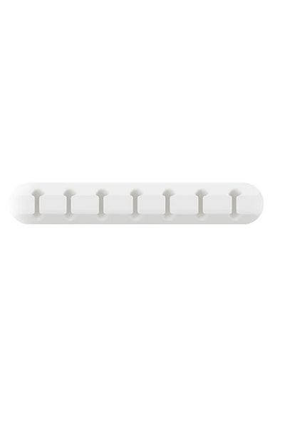 Choice white 7 holes NNBILI Silicone USB Cable Organizer Cable Winder Desktop Tidy Management Clips Cable H