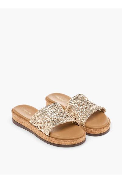 Paprika Paprika Braid Textured Slip-On Sandals
