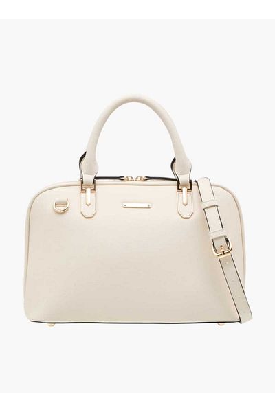 Celeste Solid Tote Bag with Double Handle and Zip Closure