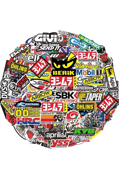 Choice 80 Pcs Random 40/80 PCS Random Motorcycle Stickers Luggage Helmet Moto For Yamaha Honda Kawasaki Rac
