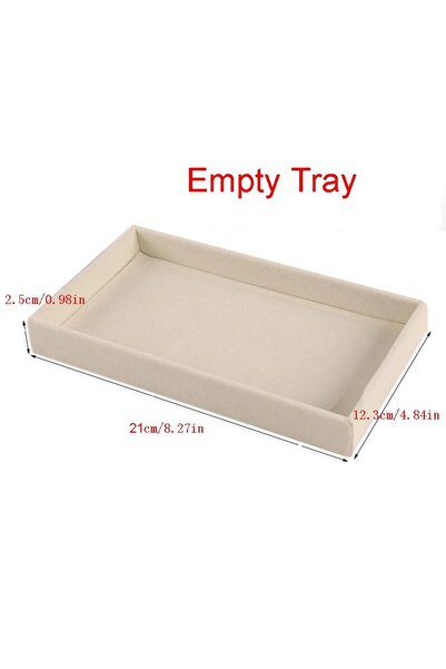 Choice صينية مخملية لعرض المجوهرات، حامل مجوهرات أنيق ومحمول لتنظيم الخواتم و...