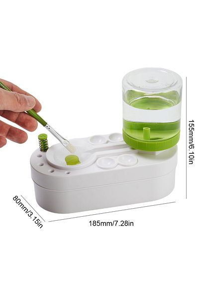 Shunmaii Green B Paint Brush Washer with Drain Button Paint Brush Clean Device Automatic Water Circulation fo