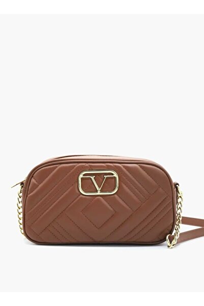 V Italia V Italia Quilted Crossbody Bag with Adjustable Strap and Zip Closure