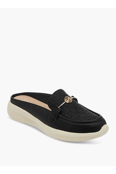 Paprika Paprika Monogram Embossed Slip-On Mules