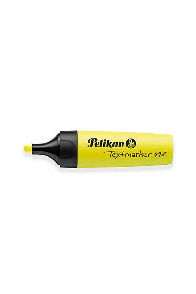 Pelikan |   Highlighter 490, Yellow, Broad Tip, Bright Color, for Note and Text Highlighting