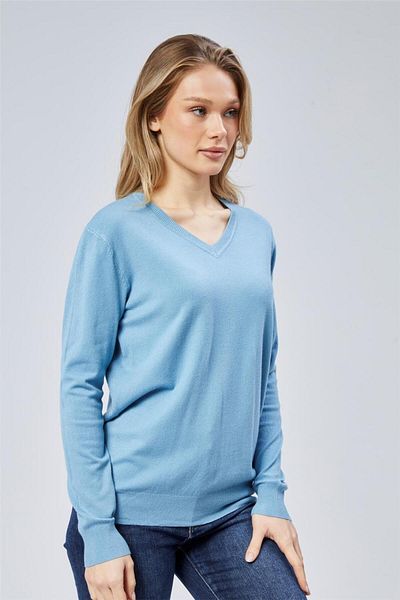 HomeStore ElbiseStrickkleid mit V-Ausschnitt in Übergröße