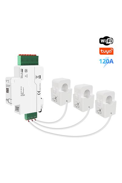Choice WiFi 3 Phase Zemismart 120A Zigbee WiFi Din-rail Energy Meter 3 Phase Power Monitor Work with Tuya W