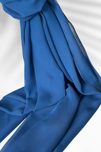 Amine Hüma Indigo 75*180 Chiffon Shawl