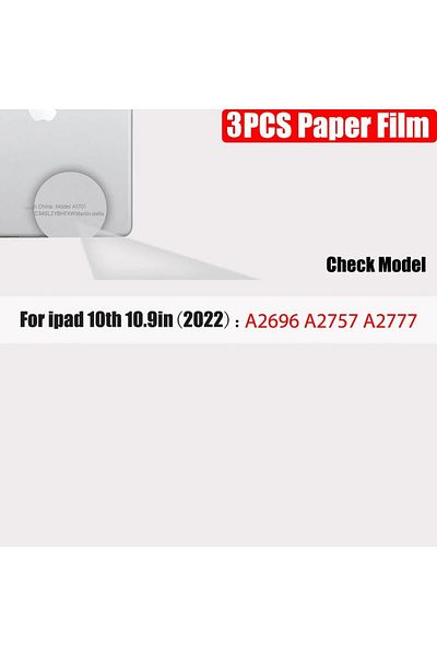 Choice 10th 3pcs Paper Feel Like Screen Protector For Ipad 10th 9th Generation 8 7 6 Air 5 4 Pro 11 12.9 10
