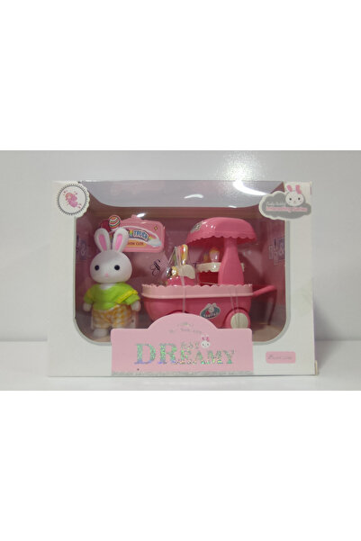 Boratila Toys BAY DREAMY - Tavşan Ailesi - Dondurma Arabalı Oyun Seti