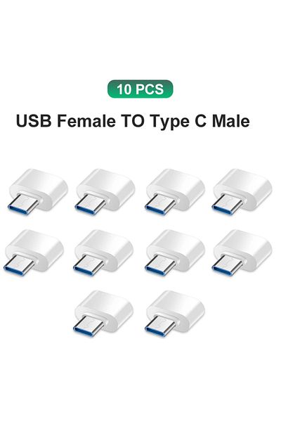 Choice 10 قطع من محول NNBILI Type C إلى USB 3.0 USB-C 3.1 ذكر OTG موصل بيانات أنثى لجهاز MacBook P