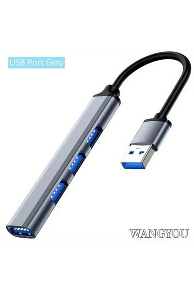 Choice 467 USB Gray Mobile Phone Computer Type C One Drag Four Expanders High Speed Transmission USB Dock M