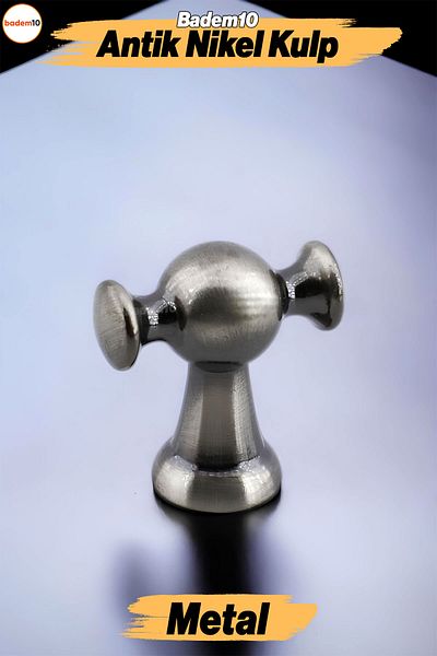 Badem10 Magnolia Antique Nickel Mâner Buton Mâner cu o singură șurub Mânere Mobilier Bucătărie Sertar Dulap Mâner dulap