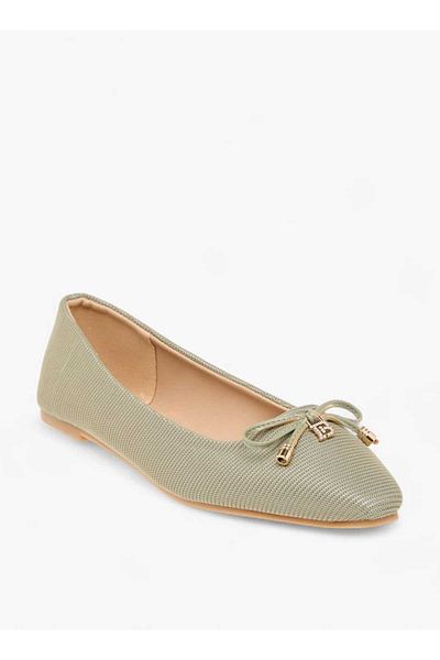 Flora Bella by Shoexpress Flora Bella Bow Accent Slip-On Ballerina Shoes
