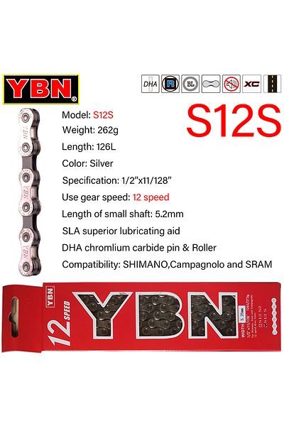 YBN 12 Speed S12S Boxed Free delivery Taiwan YBN 8-12 speed mountain road bicycle lightweight chain suit
