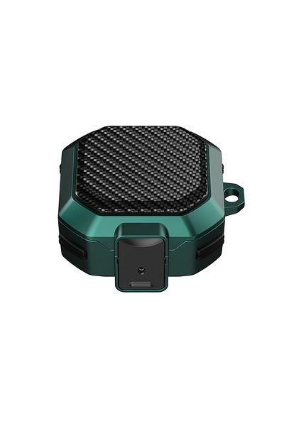 Choice Green Carbon Fiber Switch Lock Earphone Case For Samsung Galaxy Buds 2 Pro FE Live Cover Full Protec