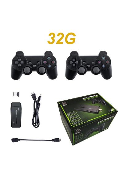 Choice 32G Video Game Sticks M8 Console 2.4G Dual Wireless Controller Game Stick 4K 20000 games 64GB Retro