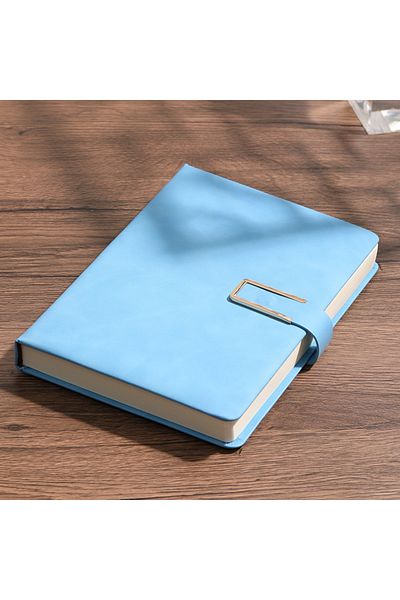 Choice دفتر ملاحظات جلدي أزرق عتيق بحجم A5 مع غطاء ناعم مخصص - مثالي لاجتماعات العمل و