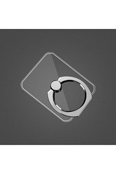 WSSHE حامل هاتف ذكي على شكل حلقة إصبع مستطيلة لهاتف iPhone X هاتف ذكي شفاف