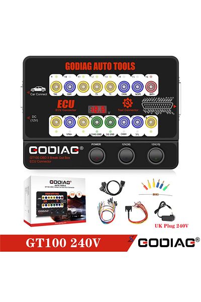 Choice GT100 UK 240V GODIAG GT100 Pro OBDII Break Out Box ECU Connector FEM/BDC CAS4/CAS4+ Test Platform fo