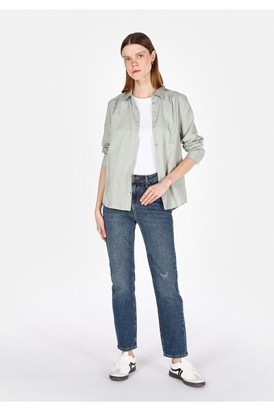 Colin's 703 Pantaloni de damă Carla Slim Fit cu talie medie cu picioare drepte, albaștri