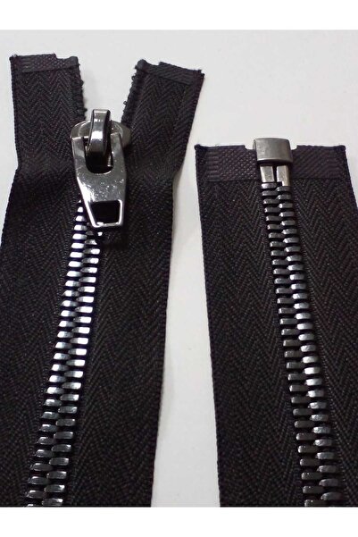 enSarüx T.8 metal parlak black nikel diş separe fermuar 76 cm 1 ad siyah renk